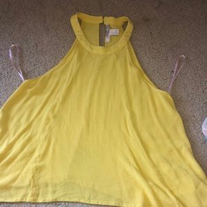 yellow tank top